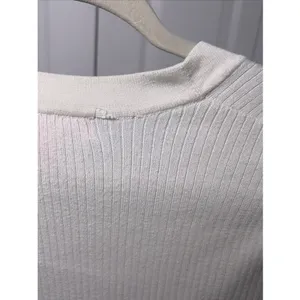 Lilly Pulitzer Ribbed V-Neck Cardigan Womens Size XS‎ White Gold Button Cotton thumbnail 6
