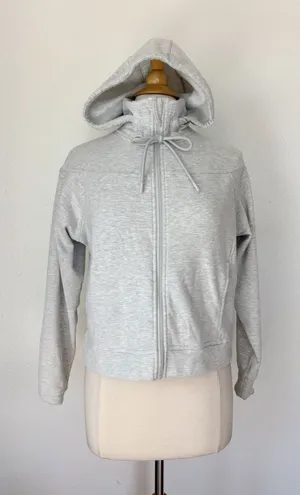 Yogalicious Light Gray Full-Zip Hooded Sweatshirt thumbnail 1