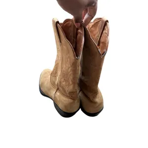 Roadwolf Sz 7M Tan Western Roper Cowboy Boots Leather Western Embroidered thumbnail 8