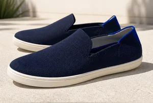 Rothy's The Original Slip-On knit blue Loafers size 8 thumbnail 1