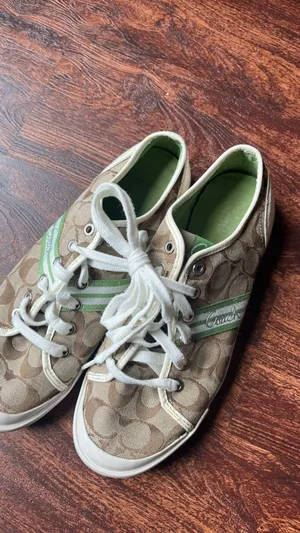Vintage Coach Green Signature C Jacquard Polly Sneakers Sz 10 Y2K⁠ thumbnail 3
