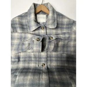 American Eagle Brushed Plaid Shacket Oversized Sz XS Grunge Flannel Boyfriend thumbnail 6