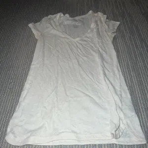 American Eagle Distressed V-Neck Boyfriend T-Shirt thumbnail 1