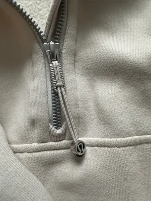 lululemon athletica tan Half-Zip Scuba Pullover Sweatshirt thumbnail 4