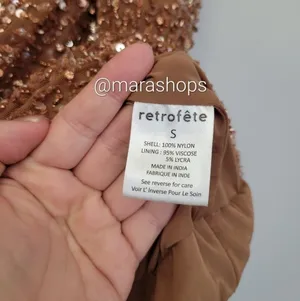 Retrofete Myles Sequin Top in Bronze thumbnail 8