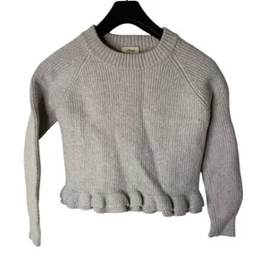 Wilfred 100% merino wool Jonnie ruffle sweater women's size large thumbnail 1