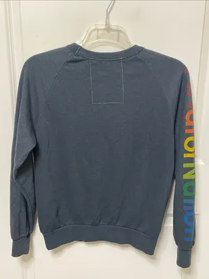 Aviator Nation Navy Blue Sweatshirt with Multicolor Logo XS Comfort Loungewear thumbnail 2