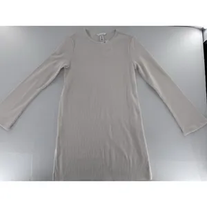 H&M Maternity Mama Long Sleeve Shirt Ribbed Basic Crewneck Minimalist Ivory thumbnail 2