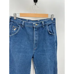 Wrangler Vintage Jeans Womens 16 Blue No Fault Denim Straight Leg Horse‎ Pocket thumbnail 4
