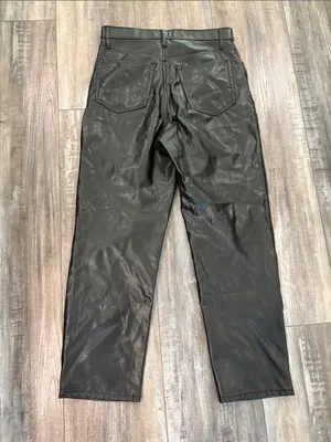 Abercrombie & Fitch faux leather pants thumbnail 6