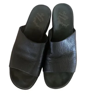 Rockport Black Leather The Walking Sandal Slides Womens 7W thumbnail 6