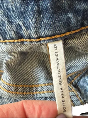 Rag & Bone - Sofie Two Tone Double Indigo Ultra Wide Leg Jeans Sz 29 thumbnail 7
