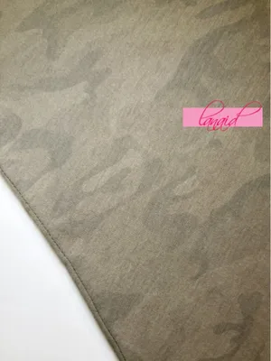 Michael Stars Ringer Tee Dress Camo Print Olive Raglan T-Shirt Mini Shirtdress thumbnail 6