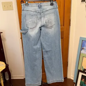 🛠️🛠️🛠️BOGOHO🛠️🛠️🛠️Juicy Couture Sky Blue Carpenter Jeans-Size 7/28 thumbnail 6