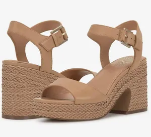Vince Camuto Heeled Sandals 8.5 Tan Block Heel Shoes Casual thumbnail 2