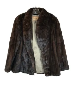 The House of Quality Furs Dark Brown Vintage Mink Fur Jacket with Pockets thumbnail 1