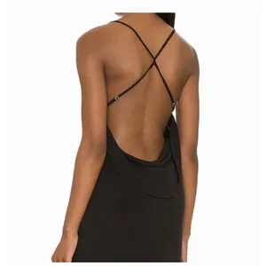 Saks Fifth Avenue Katie May Womens Full Length Event Evening Dress Slit Black Open Back Maxi Small thumbnail 4