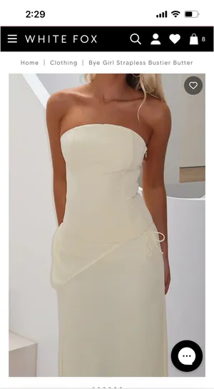 White fox bustier top thumbnail 5