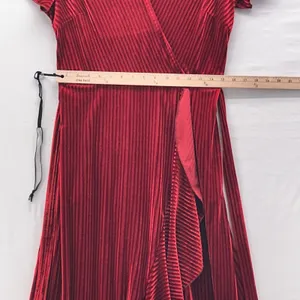 Velvet Wrap‎ Dress Red Large thumbnail 10