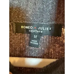 Romeo + Juliet Couture women’s charcoal gray turtleneck chunky knit‎ sz M thumbnail 3