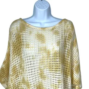 Marled Reunited Clothing Mustard Yellow Mixed Knit Sweater Size XLarge‎ thumbnail 2