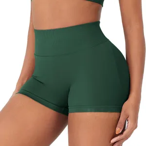 High-Rise Forest Green Women’s Bike Shorts - Sleek Active Fit thumbnail 1
