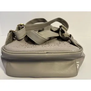Jones New York JNY Mini Backpack Dusty Lavender Taupe Monogram Purse thumbnail 6