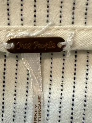 FREE PEOPLE Modern Femme Pinstripe Mini Skirt Size 6 thumbnail 6