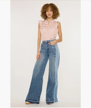 NWT KanCan Clover High Rise Wide Leg Jeans Sz 11/29 thumbnail 3