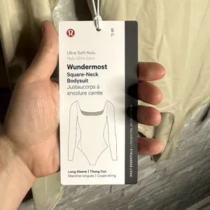 Lululemon Nulu Square Neck Long Sleeve Bodysuit Thong Cut NWT Size Small (MOVT) thumbnail 12