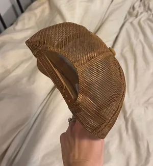 boot stitch trucker hat Brown thumbnail 1
