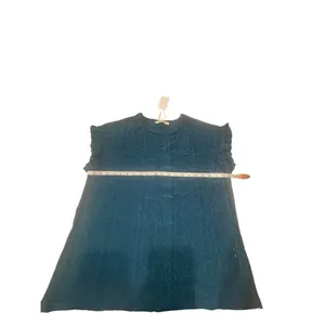 Lovesoft Pullover Eyelet Blouse Sz L Bluish Green NWT Blue Size L thumbnail 5