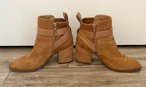Vionic Tenley Block Heel Bootie Tan Size 7 thumbnail 5