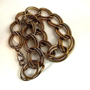 Gold tone chunky link necklace Gold thumbnail 4