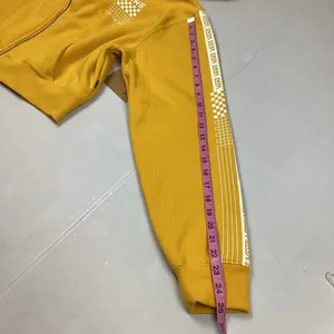 Vans Off The Wall Cropped Full Zip Hoodie Sweatshirt Mustard Yellow Size Medium NEW! thumbnail 10