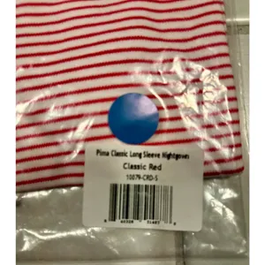 Lake Pajamas Pima Classic Long Sleeve Nightgown Classic Red Stripe Sz S New NWT thumbnail 3