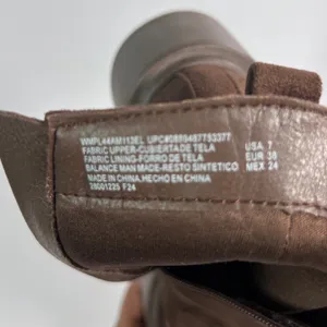 Portland Boot Company Womens 7 Chocolate Suede Front Zip Lug Sole Platform Boots thumbnail 6