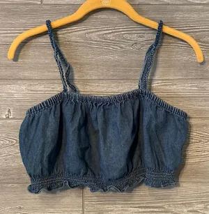 American‎ Eagle Denim crop top tank medium thumbnail 1