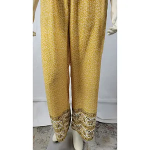 Sienna Sky Womens Jumpsuit Size M Mustard Floral Print Halter Back Keyhole Boho thumbnail 8
