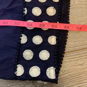 J. Crew Bell Sleeve Fringe Dot Dress blue white‎ sz 10 thumbnail 8