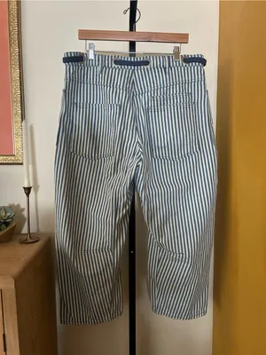 We The Free Moxie Pull-On Barrel Jeans Railroad Stripe Low Slung‎ Baggy Size 31 thumbnail 7