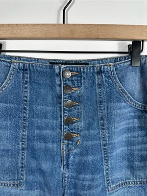 Veronica‎ Beard Crosbie Crop Wide Leg High Rise Jeans 29 Button Fly thumbnail 7