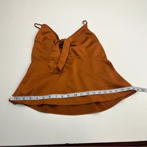 Abercrombie‎ & Fitch Satin Tie-Front Camisole Brown Womens Size Large Y2K *FLAWS thumbnail 10