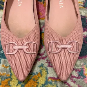 VIVAIA Pointed-Toe Flats Ena 2.0 Pink Embroidered Horsebit Size EU 37, US 6.5 thumbnail 7