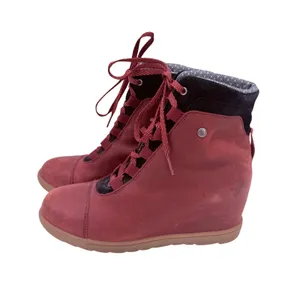 Forsake Women's Burgundy Alma Lace Up Wedge Shoes Size 8 thumbnail 4