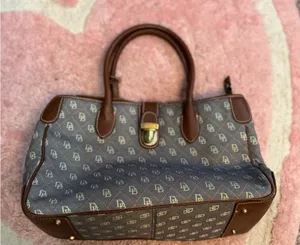 Dooney & Bourke Brown and Blue Tote thumbnail 1