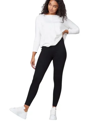 Spanx Tummy Control Jean-ish Cotton Twill Leggings Black Size S thumbnail 1
