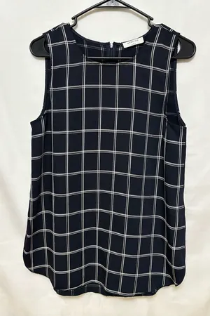 Babaton Sleeveless‎ Checkered Blouse Size Small thumbnail 1