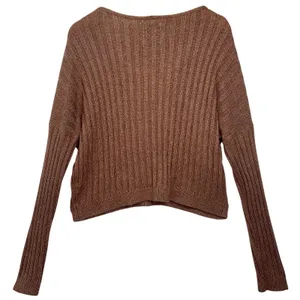 Abercrombie & Fitch Brown Ribbed Knit Long Sleeve Pullover V-Neck Sweater Size M thumbnail 3