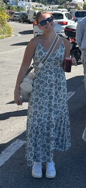 Floral Midi Dress Blue thumbnail 1